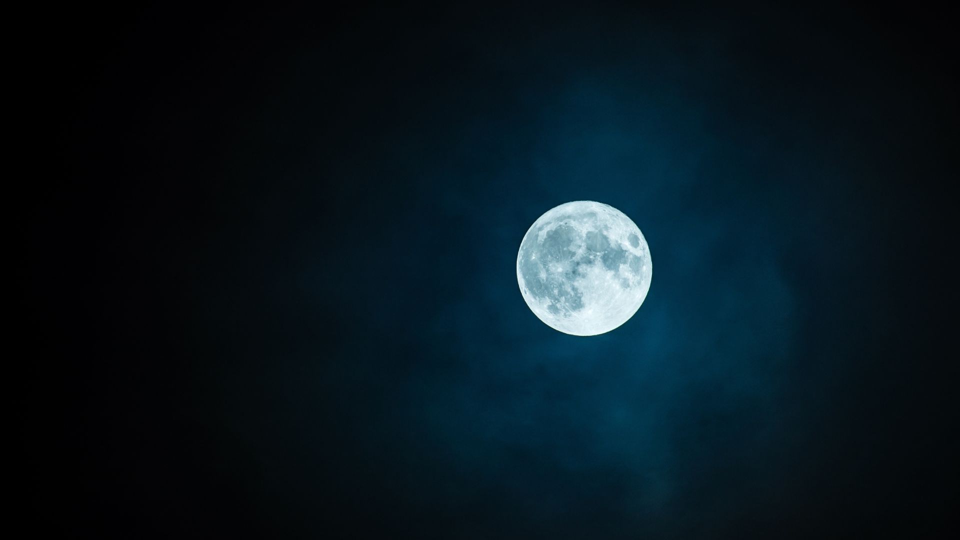 Night sky moon HD desktop wallpaper