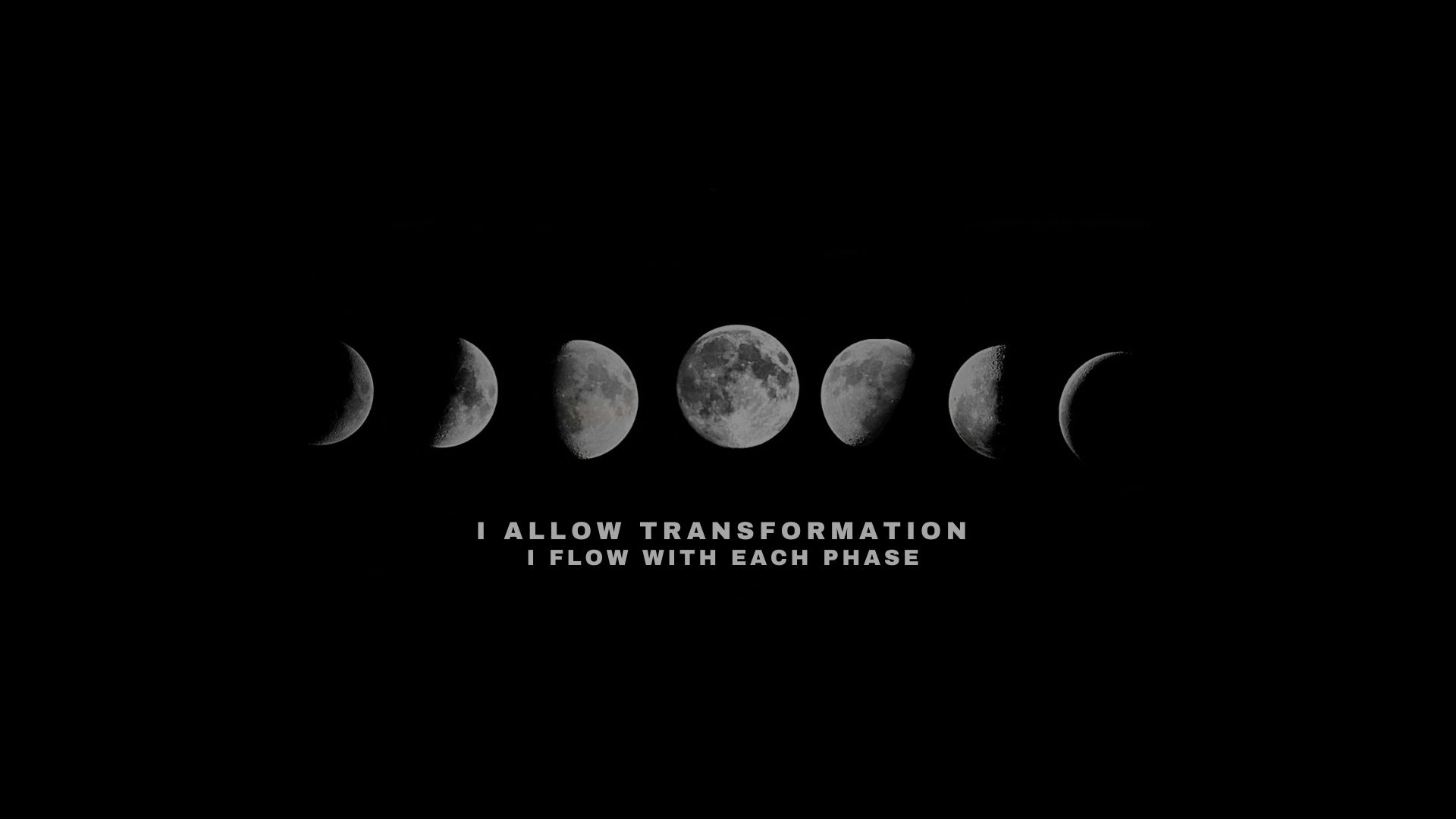 Black Minimalist I Allow Transformation Desktop Wallpaper