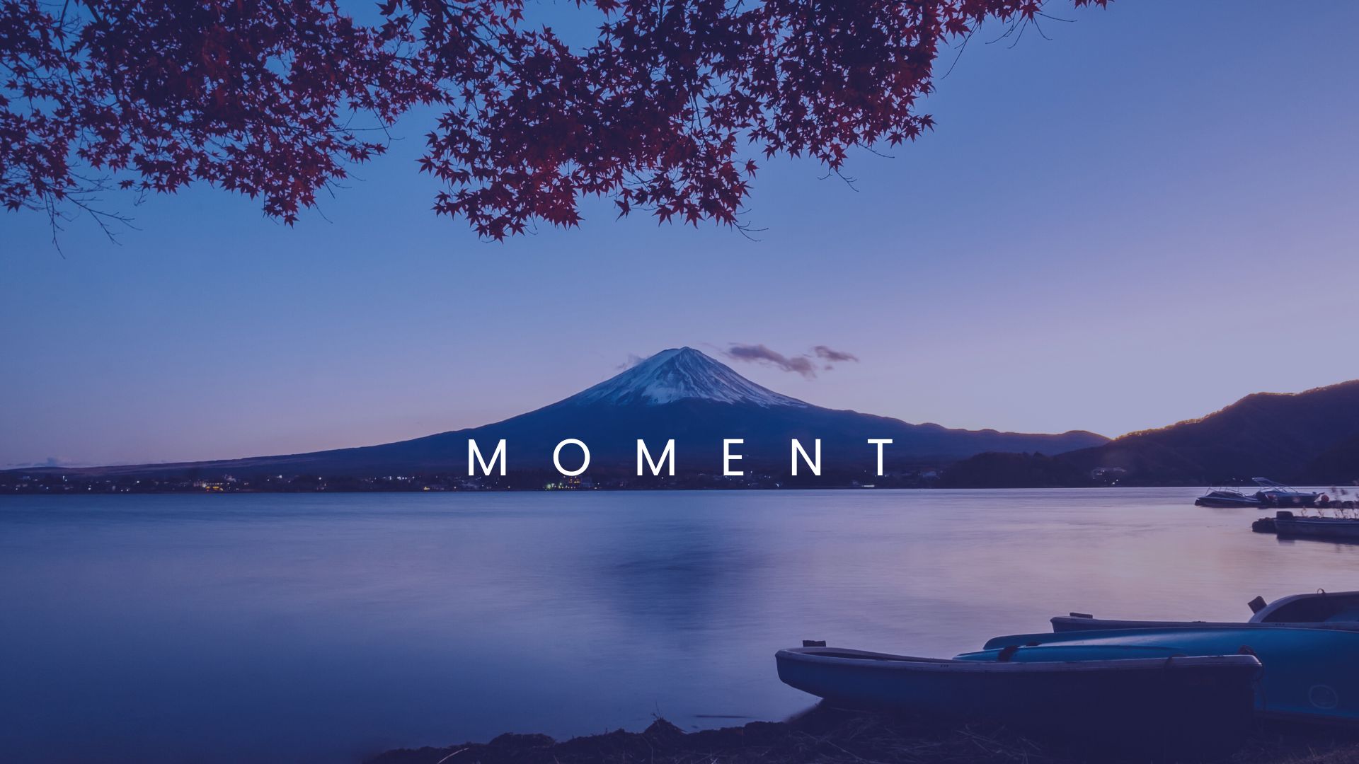 Blue Minimalist Fuji Mountain Dekstop Wallpaper