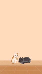 Cute cat anime mobile wallpaper